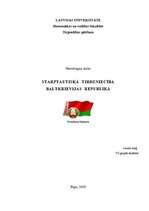 Research Papers 'Starptautiskā tirdzniecība Baltkrievijā', 1.