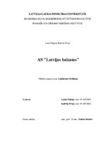 Research Papers 'AS "Latvijas balzams" finanšu rādītāji un uzņēmuma vērtības noteikšana', 1.