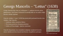 Presentations 'Latviešu literārās valodas izveide un attīstība 17.–18. gs.', 9.
