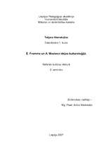 Research Papers 'Ē.Fromma un A.Maslova idejas kulturoloģijā', 10.