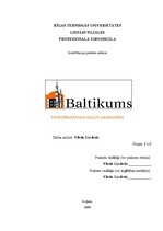 Practice Reports 'AAS "Baltikums"', 1.