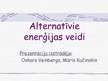 Presentations 'Alternatīvie enerģijas veidi', 1.