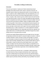 Essays 'The benefits and challenges of online learning', 1.