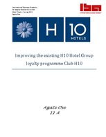 Research Papers 'Improving Existing Loyalty Programme in H10 Hotel Chain', 1.