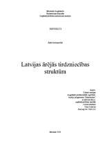 Research Papers 'Latvijas ārējās tirdzniecības struktūra', 1.