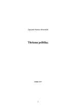 Research Papers 'Tūrisma politika', 1.