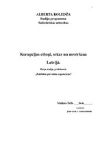 Research Papers 'Korupcijas cēloņi, sekas un novēršana Latvijā', 1.