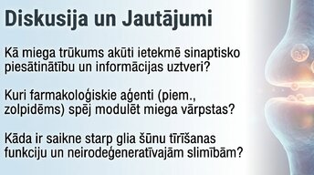 Presentations 'Neirobioloģija: miegs, atmiņa un sinaptiskā plasticitāte', 16.