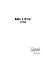 Research Papers 'Klāva Elsberga dzeja', 1.