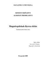 Research Papers 'Magnētoptiskais Kerra efekts', 1.