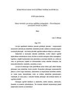 Essays 'Viedoklis par Latvijas izglītības pedagoģiski – filosofiskajiem principiem teori', 1.