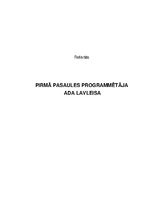 Research Papers 'Pirmā pasaules programmētaja Ada Lavleisa', 1.