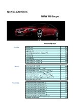 Samples 'Sportisks automobilis BMW M6 Coupe', 1.