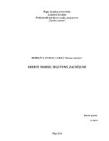 Research Papers 'Brexit: norise, ieguvumi, zaudējumi', 1.