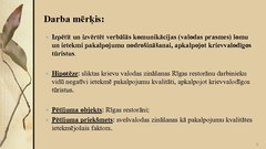 Presentations 'Svešvalodu zināšanu ietekme uz Rīgas restorānu pakalpojumu kvalitāti', 2.