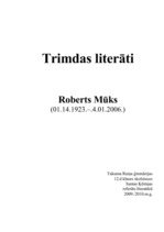 Research Papers 'Roberts Mūks', 1.