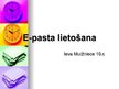 Presentations 'E-pasta lietošana', 1.
