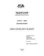 Research Papers 'Eiro - būt vai nebūt Latvijā', 1.