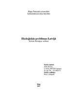 Research Papers 'Ekoloģiskās problēmas Latvijā', 1.