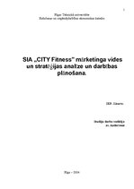 Research Papers 'SIA "City Fitness" mārketinga vides un stratēģijas analīze un darbības plānošana', 1.