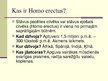 Presentations 'Cilvēka attīstības stadija "Homo erectus"', 4.