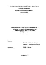 Research Papers 'Analītisks izvērtējums par trīs Latvijas komercbanku sniegtajiem banku pakalpoju', 1.