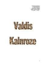 Research Papers 'Valdis Kalnroze', 1.