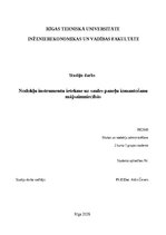 Research Papers 'Nodokļu instrumentu ietekme uz saules paneļu izmantošanu mājsaimniecībās', 1.