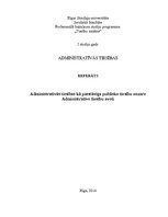 Research Papers 'Administratīvās tiesības kā patstāvīga publisko tiesību nozare. Administratīvo t', 1.