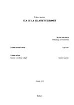 Practice Reports 'Kafejnīca "Kantes krogs"', 1.