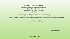 Presentations 'Darba plānas- Radošs uzdevums: Puķu vāzes izveide ar dabas materiāliem', 1.