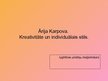 Presentations 'Ārija Karpova. Kreativitāte un individuālais stils', 1.