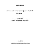 Summaries, Notes 'Manas mītnes vietas iespējamo katastrofu apraksts', 1.