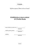 Practice Reports 'AS "Citadele banka"', 1.