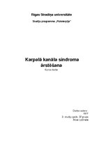 Research Papers 'Karpālā kanāla sindroms un ārstēšana', 1.