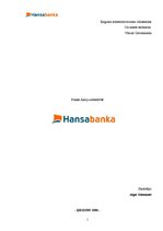 Practice Reports 'Prakse AS "Hansabanka"', 1.