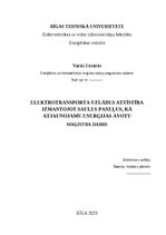 Term Papers 'Elektrotransporta uzlādes attīstība izmantojot saules paneļus, kā atjaunojamu en', 1.