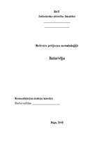 Research Papers 'Intervija', 1.
