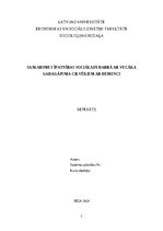 Research Papers 'Saskarsmes īpatnības sociālajā darbā ar vecāka gadagājuma cilvēkiem ar demenci', 1.