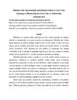 Essays 'Reklāmas tēlu reprezentācija antireklāmās: Pepsi vs. Coca-Cola, Samsung vs. iPho', 1.