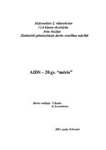 Research Papers 'AIDS - 20.gadsimta mēris', 1.