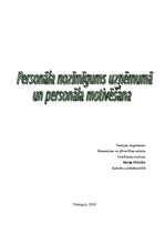 Research Papers 'Personāla nozīmīgums uzņēmumā un personāla motivēšana', 1.