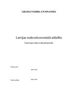 Research Papers 'Latvijas makroekonomiskā attīstība', 1.