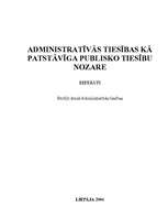 Research Papers 'Administratīvās tiesības kā patstāvīga publisko tiesību nozare', 1.