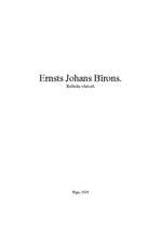 Research Papers 'Ernsts Johans Bīrons', 1.