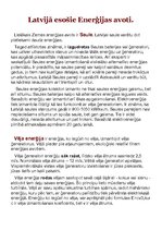 Essays 'Latvijā esošie enerģijas avoti', 1.