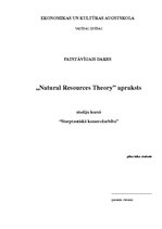 Research Papers 'Dabas resursu teorija', 1.