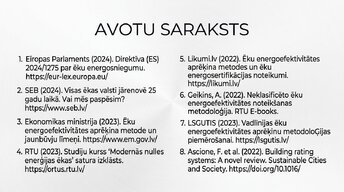 Presentations 'Ēku energoefektivitātes aprēķins', 14.