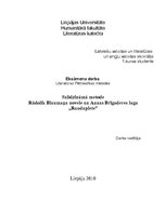 Research Papers 'Salīdzināmā metode. R.Blaumaņa novele un A.Brigaderes luga "Raudupiete"', 1.