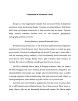 Essays 'Comparison of Britain and Latvia', 1.